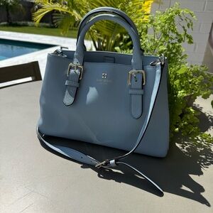 Kate Spade Leather Tote Bag in Baby Blue